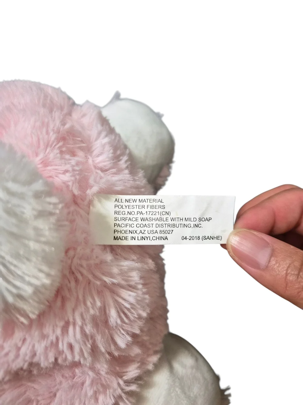 Pink Plush Hope the Bunny Squeaker Pet Toy